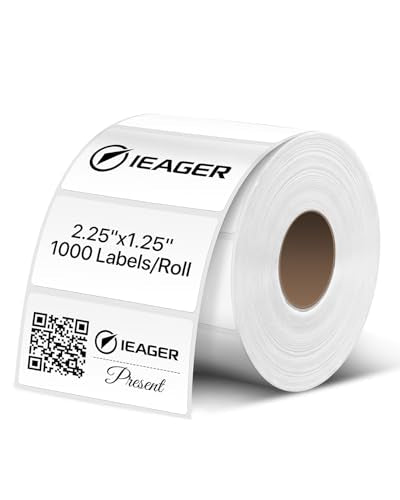 2.25x1.25 Inch Thermal Labels (2.25"x1.25" / White)