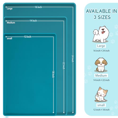 Silicone Cat & Dog Food Mat for Floors Waterproof