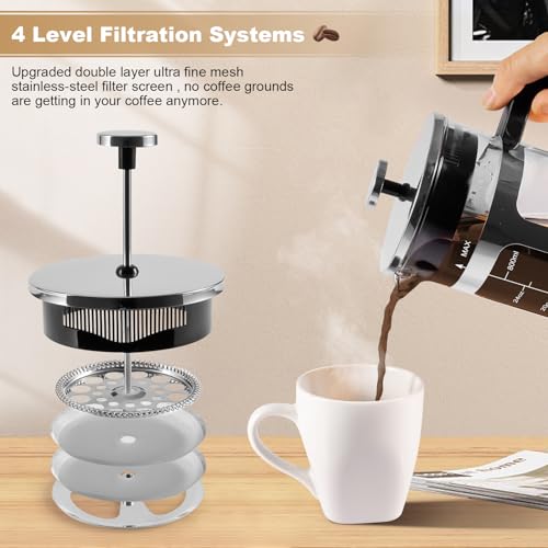 French Press Coffee Maker (silver)