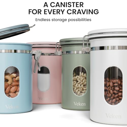 Coffee Canister with Window (Light Blue / 22 oz)
