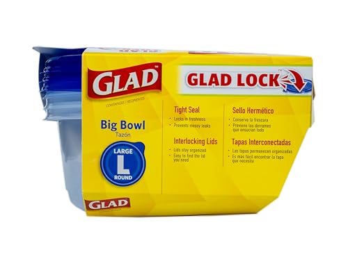 GladWare Big Bowl Food Storage Containers (Round / 48 oz - 3 Count)