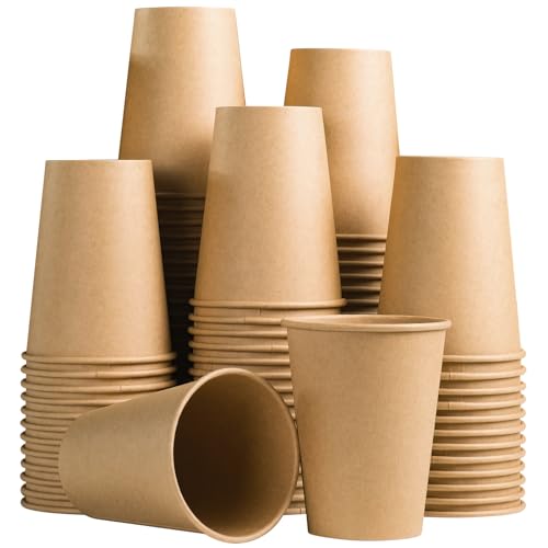 100 Count 12 oz Paper Cups (Kraft-12oz-100pack)
