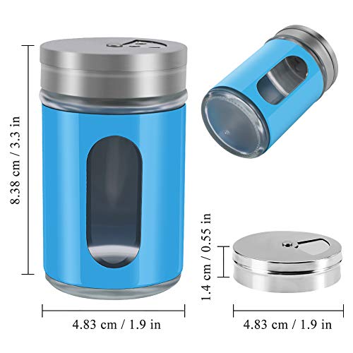 2pcs Salt and Pepper Shakers (Blue)