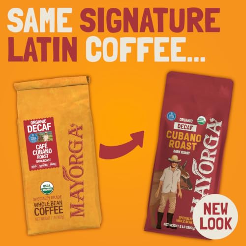 Decaf Coffee 2lb Bag Dark Roast Organic Swiss Water Decaffeinated Cubano Roast Coffee (32 Ounce (Pack of 1))