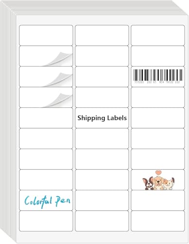 30 up 1 x 2 5 (1" x 2-5/8"(30-UP) / 100 Sheets)