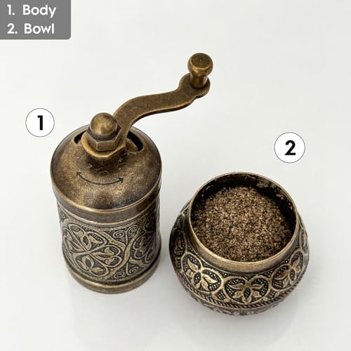 Handmade Decorative Black Pepper Grinder (Mat Gold)