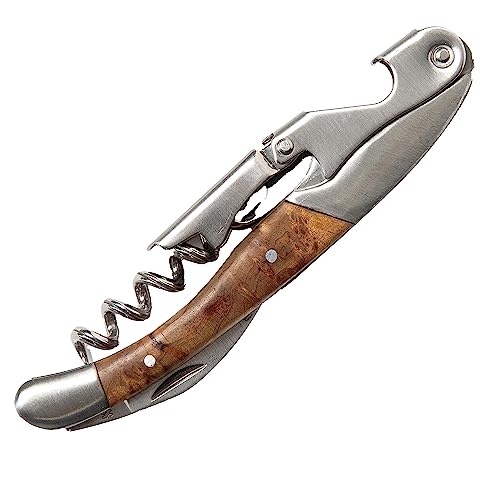 The Wine Chic Premium Professional Corkscrew Wine Opener with Elegant Wood Handle