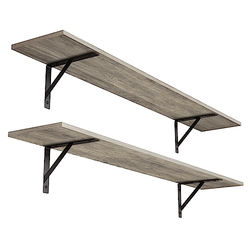 Long Wall Shelves (Grey Wash / 47.3 Inch)