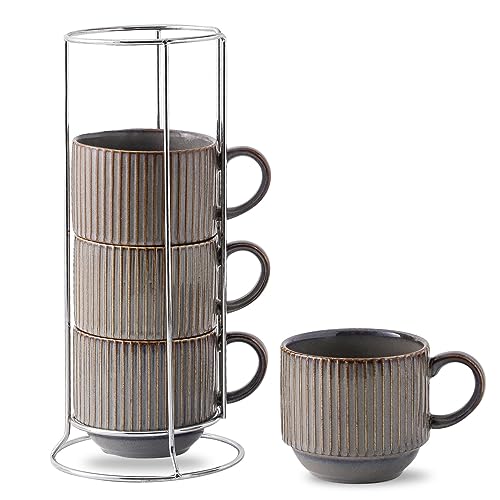 Porcealin Coffee Mugs (Brown / 15 Ounces)