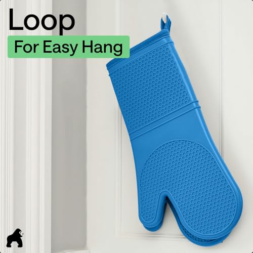 Silicone Oven Mitts (Aqua / 12.5" Oven Mitts)
