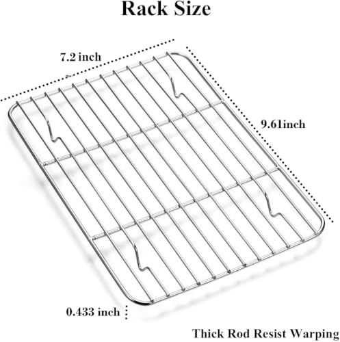 Baking Sheet with Rack Set [2 Sheets + 2 Racks] (10 x 8 x 1 inch)
