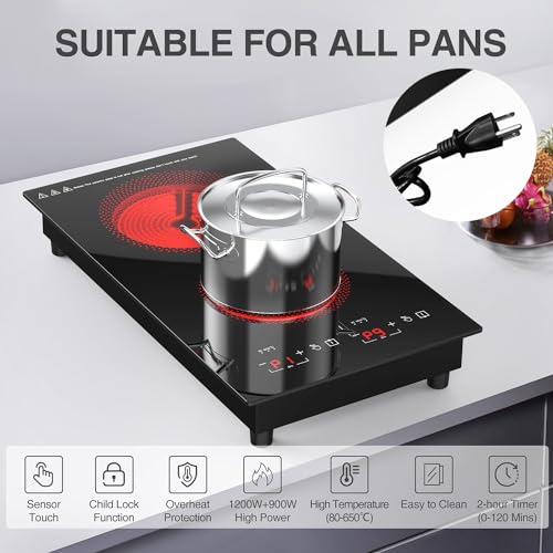 12" Electric Cooktop 2 Burner