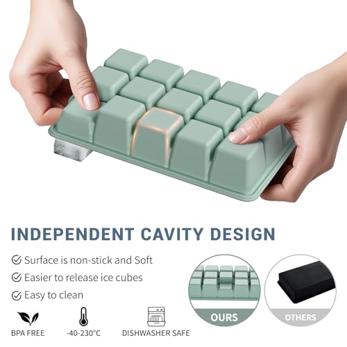 Silicone Ice Cube Tray 3 Pack (3 Count)