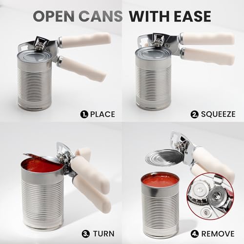 Heavy Duty Stainless Steel Can Opener Manual with Bottle Opener