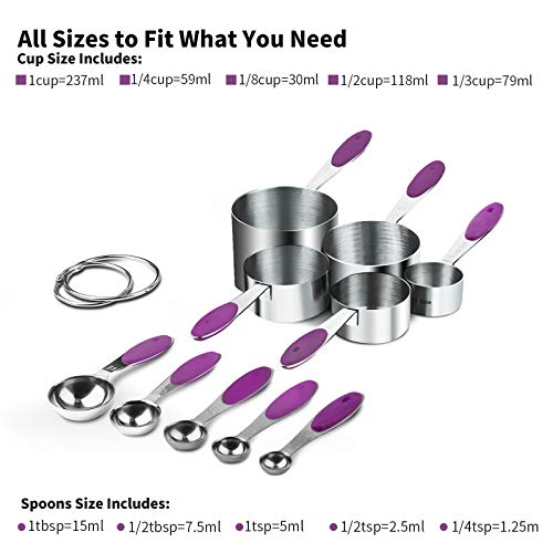 10 Piece Measuring Cups and Spoons Set in 18