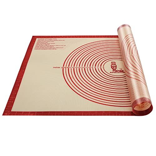 Non slip Silicone Pastry Mat Extra Large Measurements 36''x 24'' Baking Mat (36"L x 24"W)