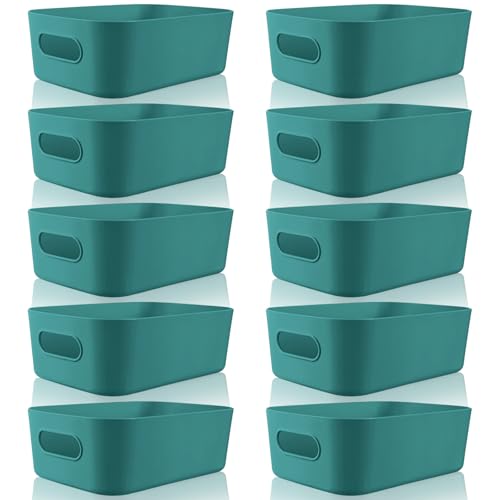 Green Plastic Storage Bins (Green / 8 x 5.7 x 3 Inch)