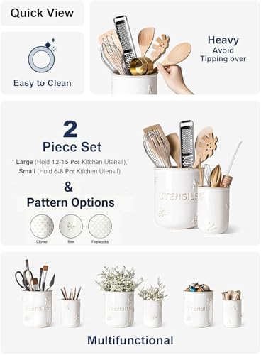 Kitchen Utensil Holder Set of 2 (Bee(S+L))