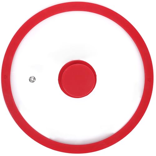 Vented Tempered Glass Cookware Lid Red 1 Pack (11" / Red)