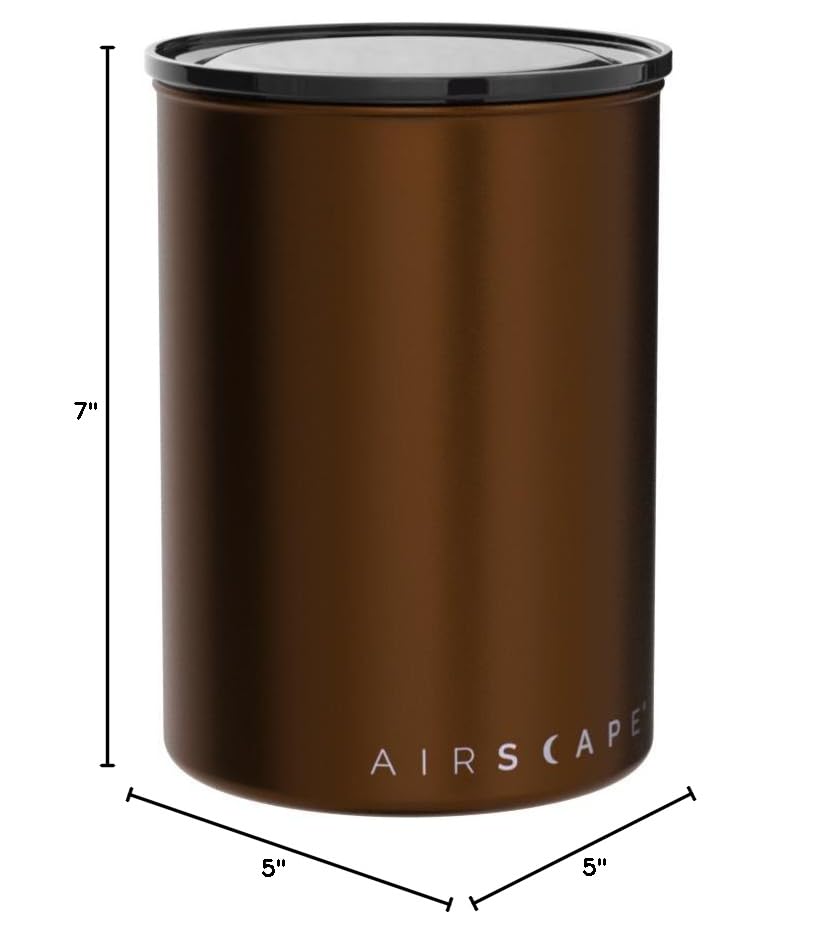 Airscape Stainless Steel Coffee Canister (Brushed Copper / Medium)