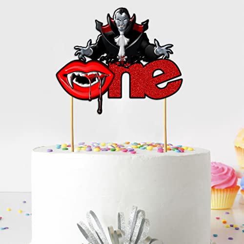 Vampre One Cake Topper with Spooky Fantasy Gothic Theme Design