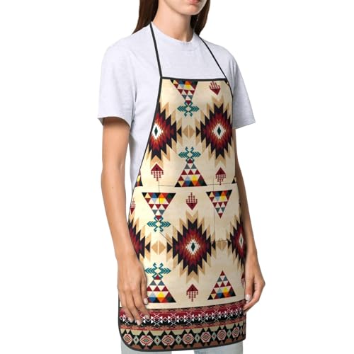 Southwest Native American Tribal Pattern Geometric Apron