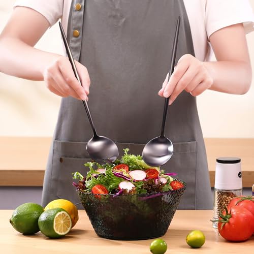 Black Salad Serving Utensils (Black)