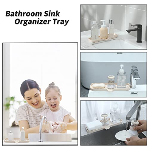 Silicone Soap Dish with Drain Spout (Tapioca / L(12"×4"))