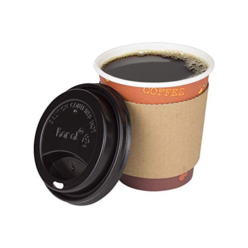 10oz - 1,000ct Coffee Cups, Paper Hot Cups, 90mm Diameter (10 OZ / Brown)