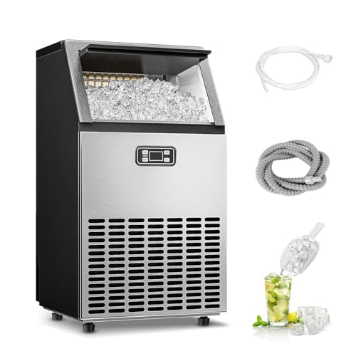 Commercial Ice Maker Machine (Silver)