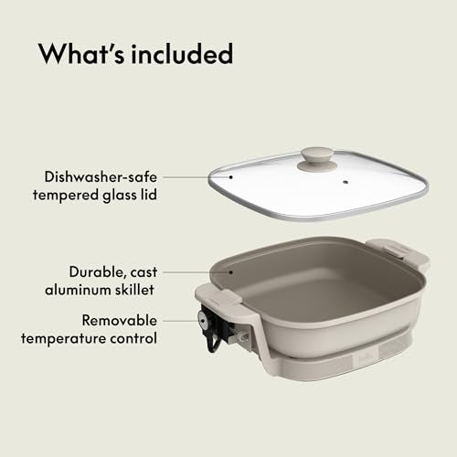 Fits Anywhere SAUTE Make & Take Skillet (12" x 12" / Oatmilk)