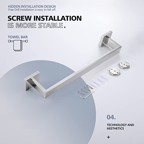 16 Inch Single Towel Bar (Polished Chrome / 16-Inch)