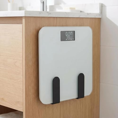 Pot Lid Holder Stainless Steel Wall Mounted 3M Self Adhesive (Black)