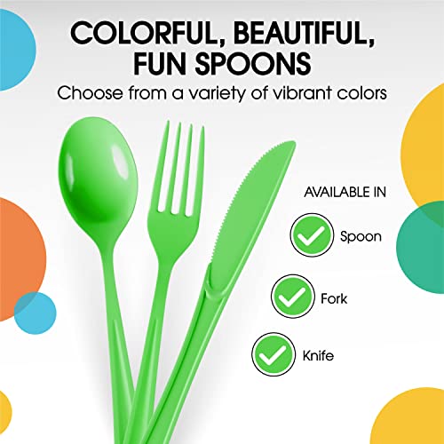 Lime Green Plastic Forks 200 Pcs Lime Green Forks Disposable Utensils Heavy Duty Plastic Cutlery Set Disposable Cutlery Sets Flatware Sets Silverware Set Party Supplies & Party Tableware (Lime Green / Forks)