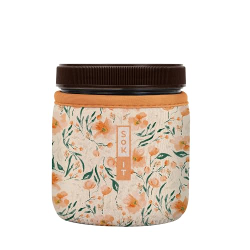 IceCreamSok Insulated Neoprene Cover (Blush Blossoms / Fits Talenti 16oz Pints)