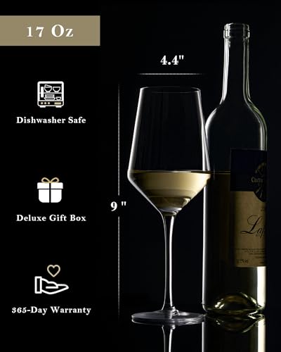 17 oz Lead Free Wine Glasses Set of 6 (6 Count)