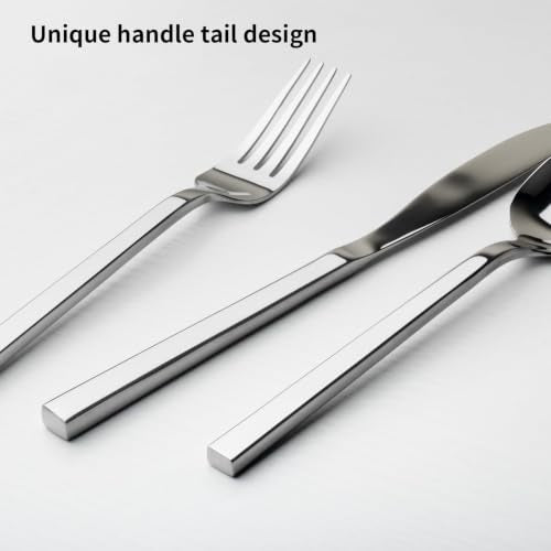 Cube 20 Piece Forged Flatware Set (Silver / 20 pieces for 4)