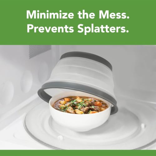 Microwave Splatter Cover for Food (Charcoal / Small/Medium/Large - 3-Pack)