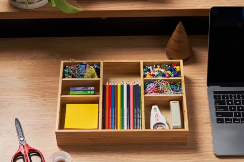 Bamboo Desk Drawer Organizer