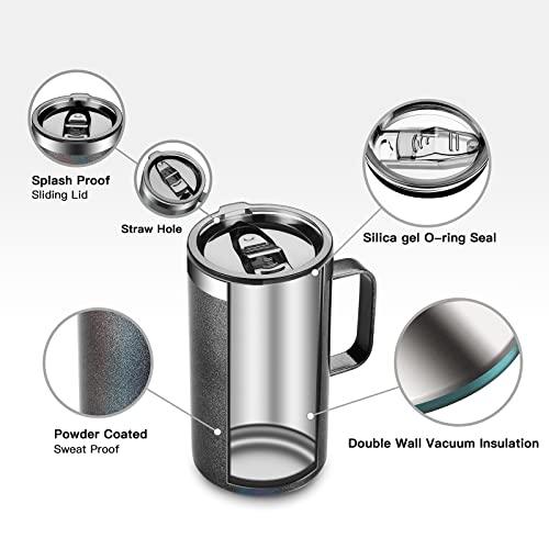20 oz Insulated Coffee Mug (A1.Glitter Black / 20 ounces (1 pack))