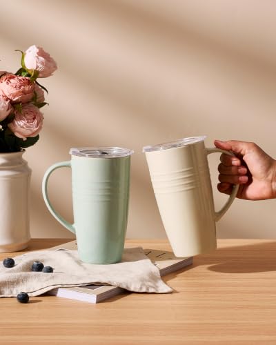 Jupiter Large Coffee Mug (Jupiter-Light Green and Vanilla White / 4pcs)
