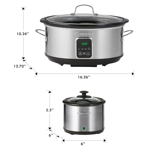Kenmore 7 Quart Slow Cooker Programmable Kitchen Appliance Dipper Sauce (7 Qt Slow Cooker)