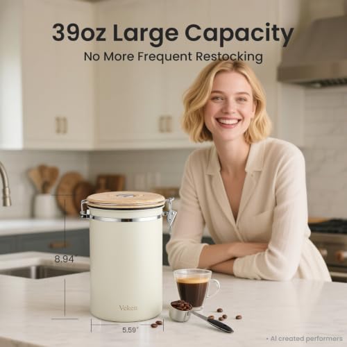 Coffee Canister (Cream / 39 oz)