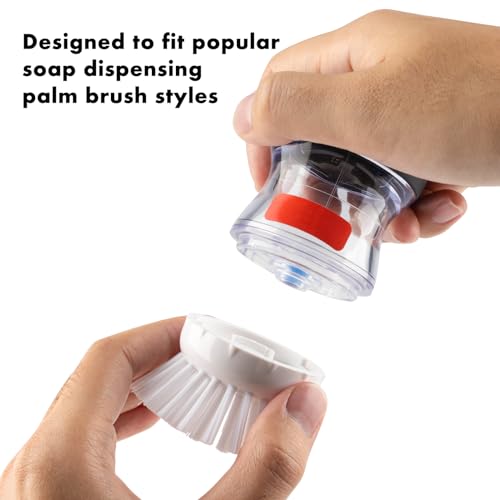 Soap Dispensing Palm Brush Refills (White)