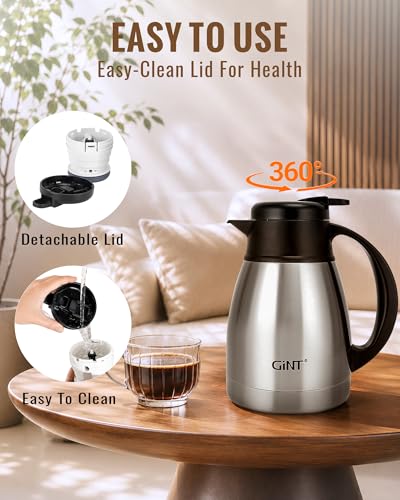 Insulated Coffee Carafe 34 Oz (Silver / 34 oz)