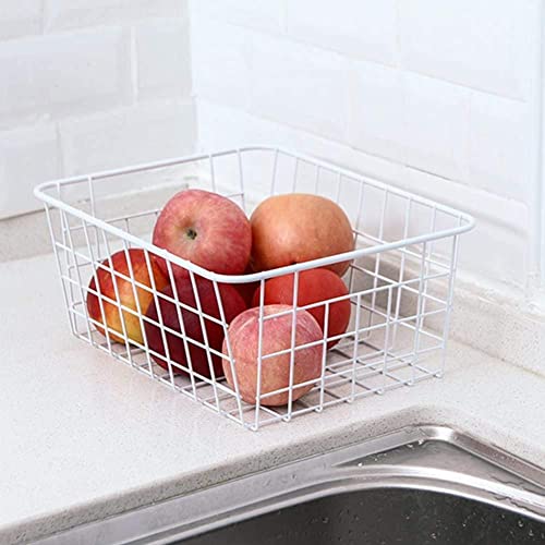 Wire Storage Baskets (4 Pack / White)