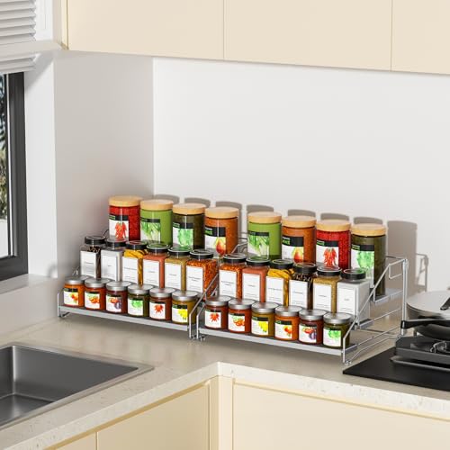 4 Tier Spice Rack for Cabinet (2 Count)