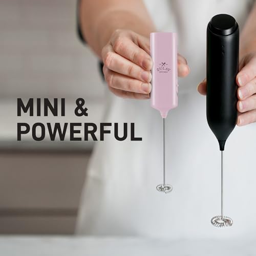 Mini & Mighty Milk Frother Wand (Aqua Blush / Mini Frother)