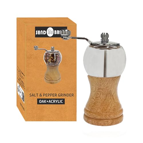 1 piece classic hand shake pepper mill gorgeous salt set (1 Piece-5 in-Wood)