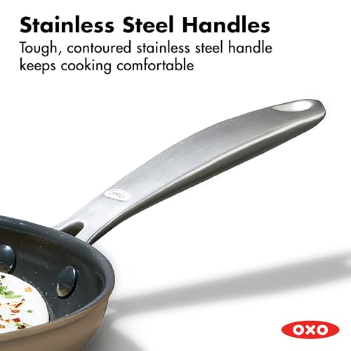 Enhanced 12” Nonstick Frying Pan Skillet with Lid (12" Frying Pan Skillet with Lid / Biscuit Brown)